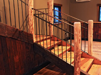 bronze and iron railing stair panels