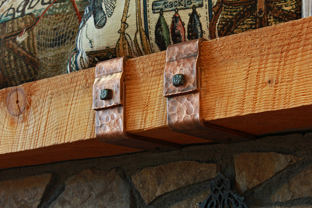 Forged Mantel Straps | Ponderosa Forge & Ironworks